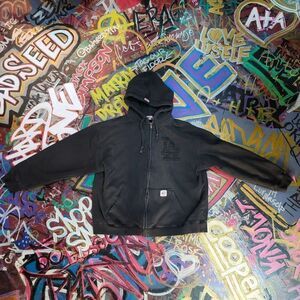 black LA Dodgers thick zip-up jacket by Stiches w embroidered "LA" genuine merch